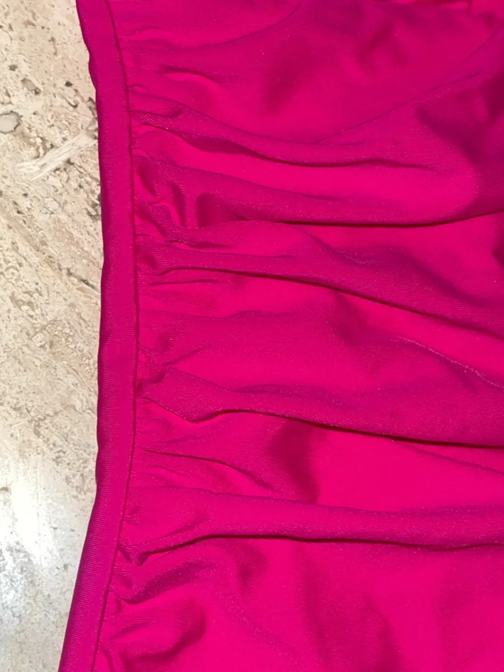 Shaperin Ruffle One Piece Slimming Swimsuits Tummy Control Fuchsia Pink Sz M